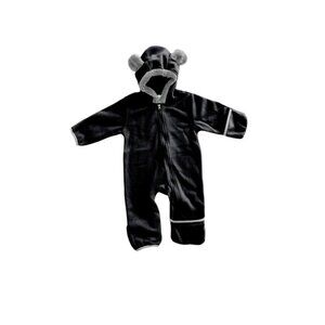 Cuddle Club One Piece Romper Hooded Fleece Jumper, Bear Black 18-24 months NWT